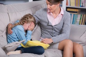 Upset child unable to understand what they are feeling
