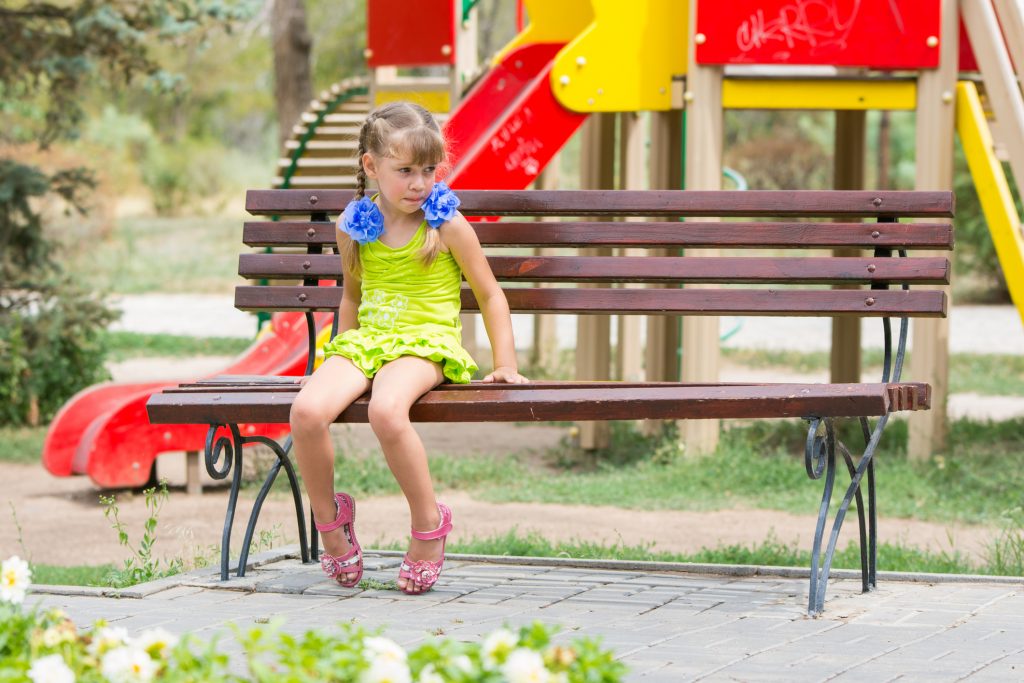 Anxious Girl Biting Her Lip Sensory Stepping Stones 